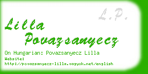 lilla povazsanyecz business card